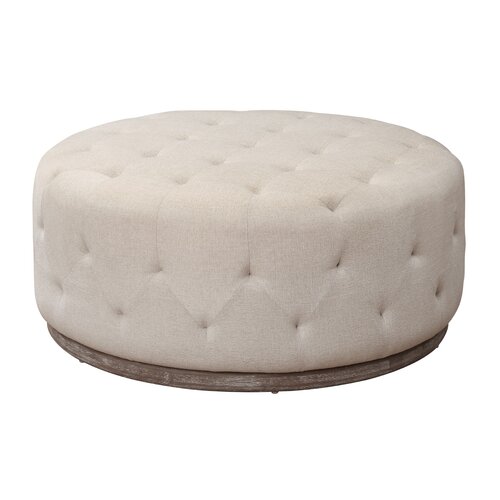 Gracie Oaks Rithland Round Tufted Cocktail Ottoman Wayfair